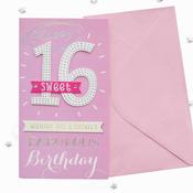 Double Digits 16th Birthday Card image