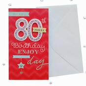 Double Digits<br /> 80th Birthday Card image