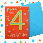 Just to Say<br /> 4th Birthday Card image