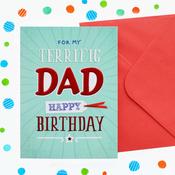 Terrific Dad Birthday Card image