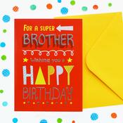 Super Brother Birthday card image