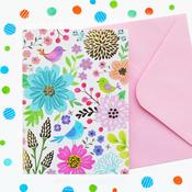 Just to Say Blank Card Flowers image