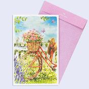 Nature's Way <br /> Happy Birthday Bicycle Scene image