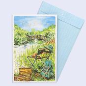 Nature's Way <br /> Happy Birthday Fishing Scene image