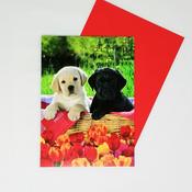 Just to Say Blank Card Puppies image