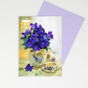 Just to Say Blank Card Purple Flowers image