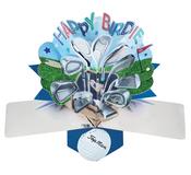 Pop Up  Happy Birdie Golf card image
