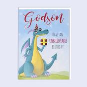 Birthday Card <br /> Godson Dragon image