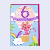 Rainbow <br /> 6th Birthday Card image