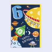 Rainbow  <br /> 6th Birthday Card image