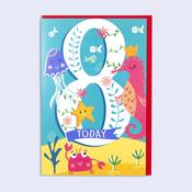 Rainbow <br /> 8th Birthday Card image