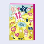 Rainbow 12th Birthday Card image