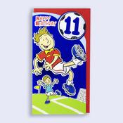 Football <br /> 11th Birthday Card image