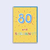 80th Birthday Card<br /> POP Brilliant image