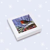 Make a Wish  12 Charity Christmas Cards  Robin in the Snow image