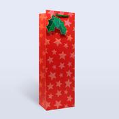 Christmas Bottle Bag <br /> Stars &amp;amp; Holly image