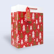 Large Christmas Gift Bag <br /> Christmas Tree Forest image
