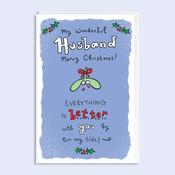 Higgledy Piggledy <br /> Christmas Card <br /> Wonderful Husband image