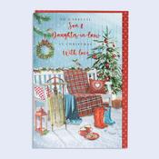 Snowflakes &amp;amp; Snowdrops <br /> Christmas Card <br /> Son &amp;amp; Daughter in law image