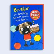 Just to Say <br />Birthday Badge Card <br /> Brother image