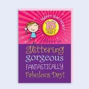 Just to Say <br />Birthday Badge Card <br /> 18th Birthday image