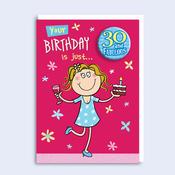 Just to Say <br />Birthday Badge Card <br /> 30 and fabulous image