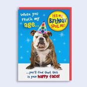 Just to Say <br /> Birthday Badge Card <br />Happy Dog image