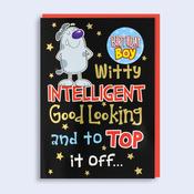 Just to Say <br />Birthday Badge Card <br />Birthday Boy image