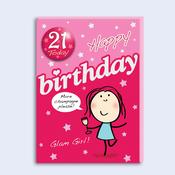 Just to Say <br />Birthday Badge Card <br />More Champagne! image