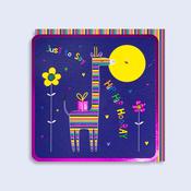 Luminous <br /> Neon Card <br /> Hip Hip Hooray image