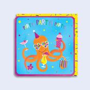 Luminous <br /> Neon Card <br /> Party Octopus image