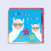 Luminous <br /> Neon Card <br /> Llamatastic birthday image