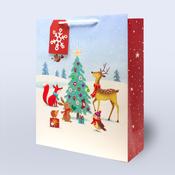 Large Christmas Bag <br />Christmas Woodland image
