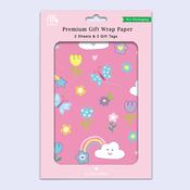 Premium Gift Wrap &amp;amp; 2 Tags <br /> Pink Meadow image