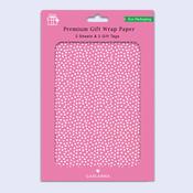 Premium Gift Wrap &amp;amp; 2 Tags <br /> Pink dotty image