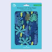 Premium Gift Wrap &amp;amp; 2 Tags <br /> Jungle leaves image