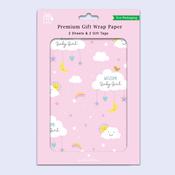 Premium Gift Wrap &amp;amp; 2 Tags <br /> New Baby image