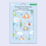 Premium Gift Wrap &amp;amp; 2 Tags <br /> New Baby image