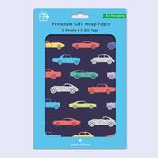 Premium Gift Wrap &amp;amp; 2 Tags <br /> Vintage Cars image