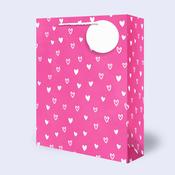Large Gift Bag <br /> Hot-pink hearts image