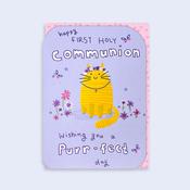 Communion <br /> Cat Communion Card image