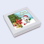 Make a Wish  12 Charity Christmas Cards  Christmas Puppies in Santa Hats image