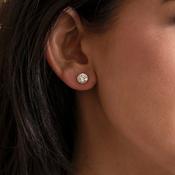 FREDA - 2ct | Round Lab Grown Diamond Earrings in 9ct Gold