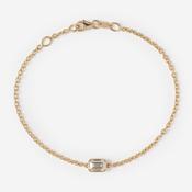 ALUNA Emerald Cut | Lab Grown Diamond Bracelet in 10ct Gold