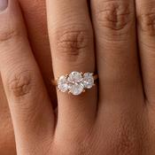 AMOUR Gold 2.50ct | Oval 3-Stone Lab Grown Diamond Engagement Ring in 18ct Gold image