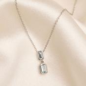Aquamarine Drop Necklace | 9ct Gold