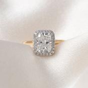Arlette 2.20ct | Cushion Halo Lab Grown Diamond Engagement Ring in 18ct Gold