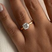 AURIC 1.50ct | Round Solitaire Lab Grown Diamond Engagement Ring in 18ct Gold image