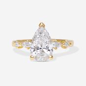 AVERY - 2.19ct | Pear Cut Lab Grown Diamond Engagement Ring in 18ct Gold
