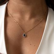 Believe | Sapphire &amp; Diamond Necklace in 9ct Gold